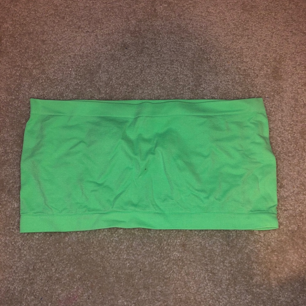 Forever 21 neon green bra tube top :)
